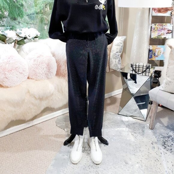 NWT 90 degree by Reflex black & grey animal print track pants, S or XL - Picture 2 of 15